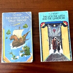 C.S. Lewis Lot of 2 – The Chronicles of Narnia (1971 Collier‎ Paperbacks)
